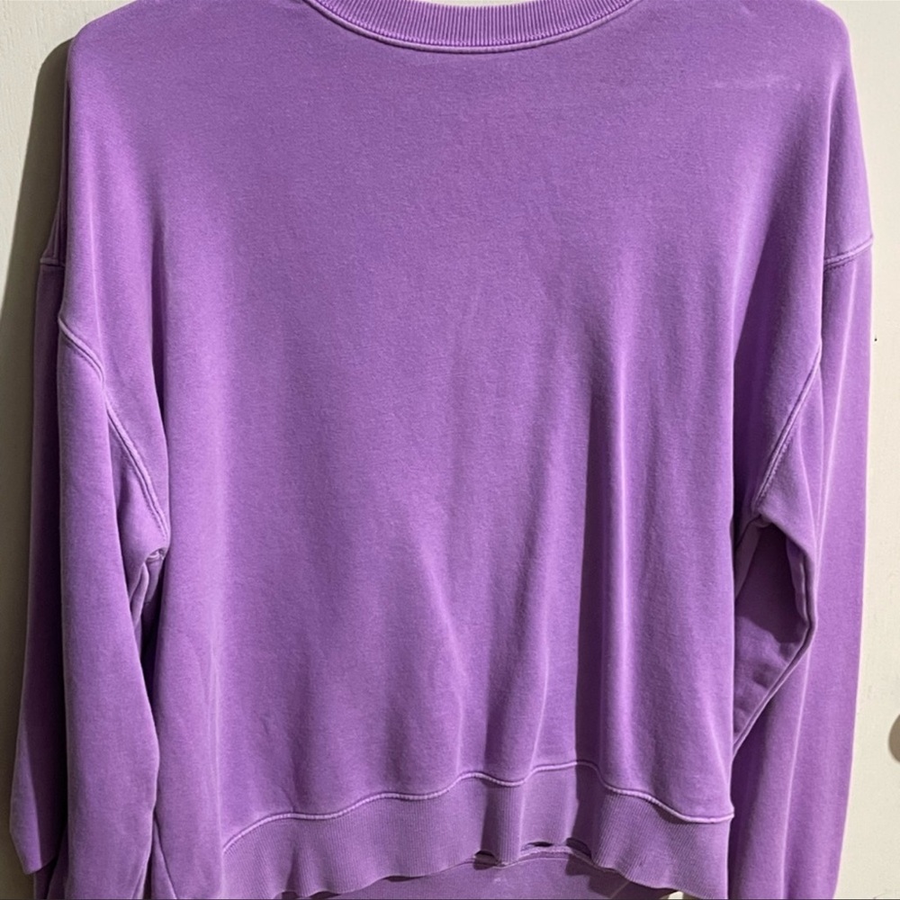 vibrant purple crew neck